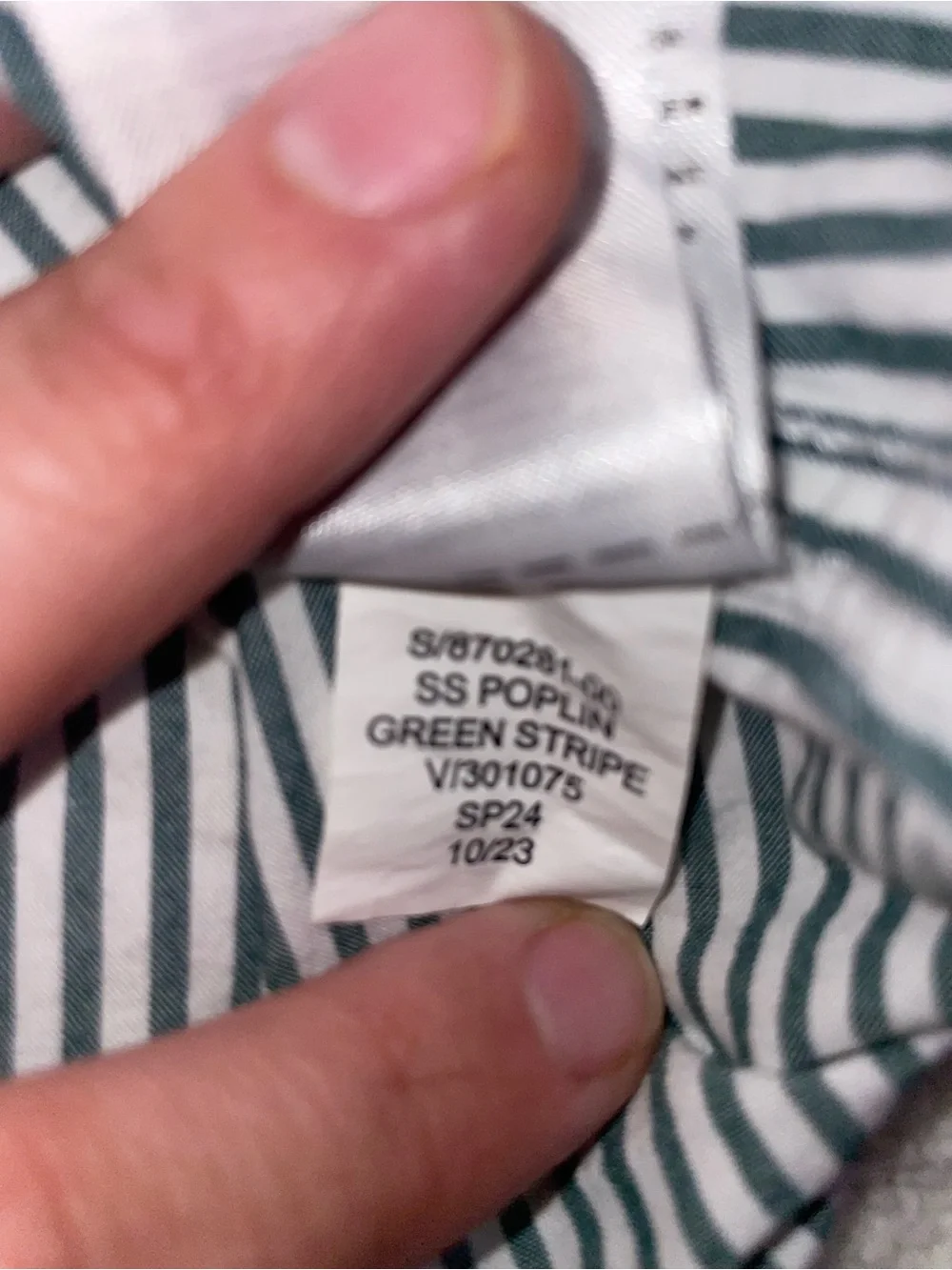 GAP Green & White Striped Short-Sleeve Button-Down Shirt